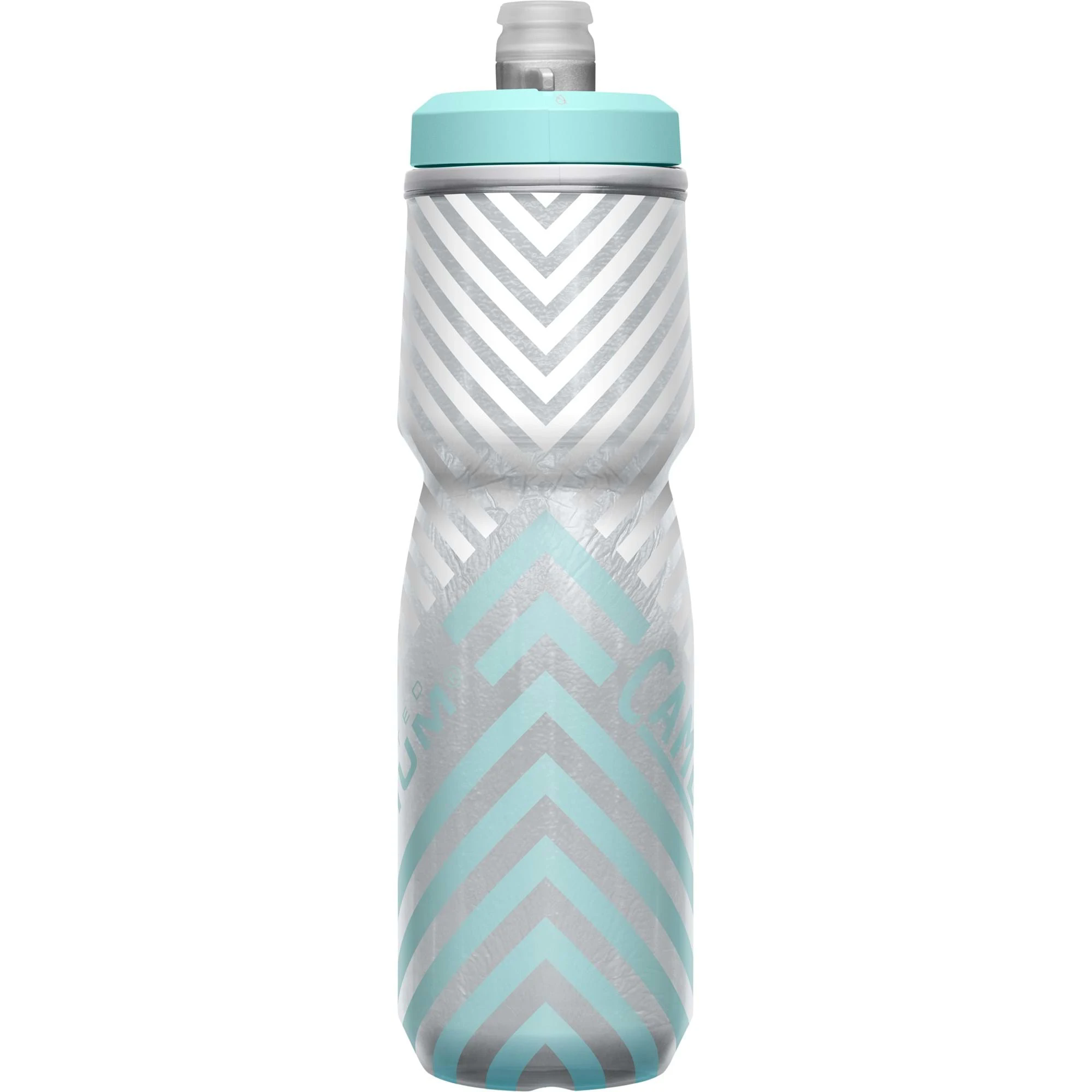 Camelbak Podium Chill Outdoor Bottle - 710ml - Grey/Teal Stripe - Image 2