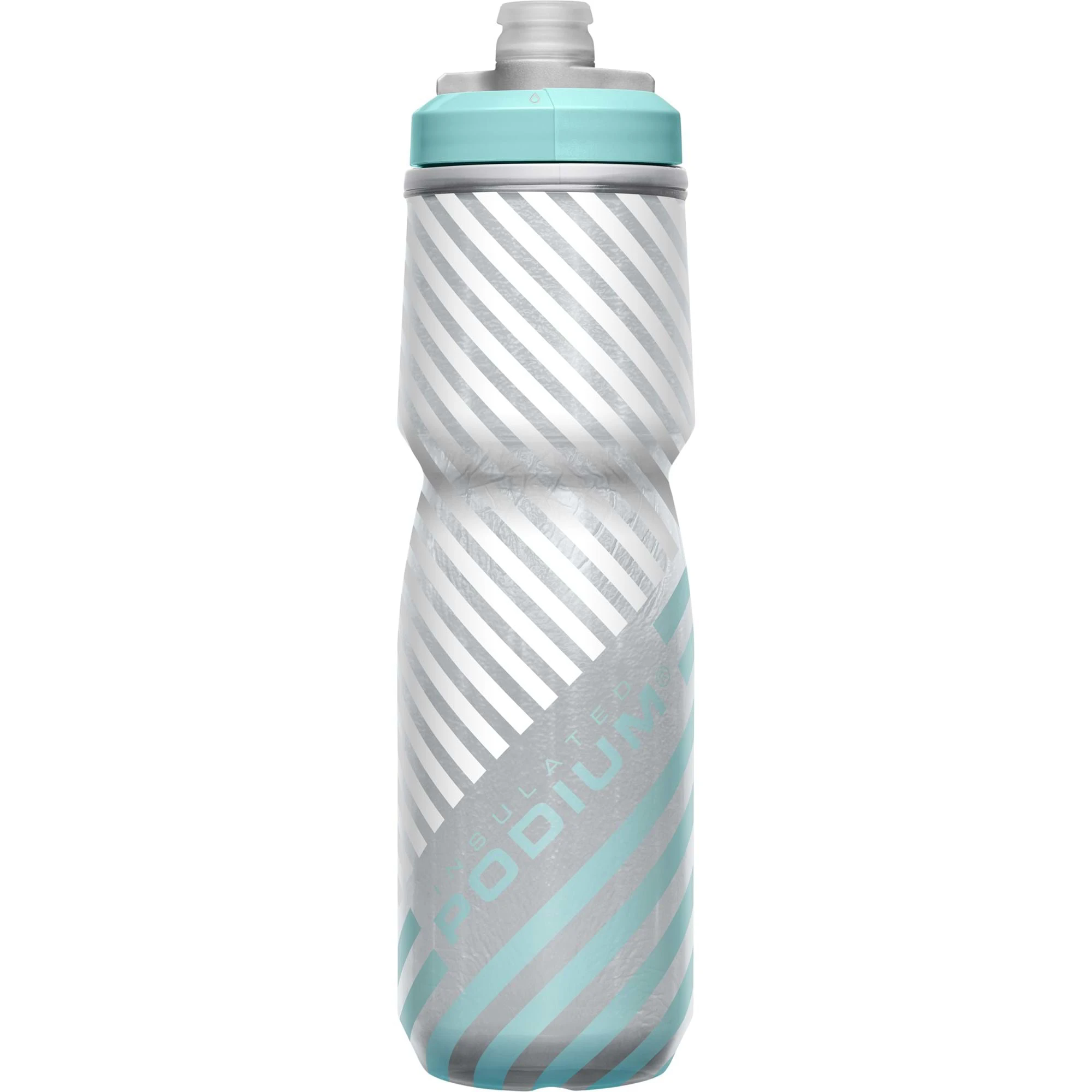 Camelbak Podium Chill Outdoor Bottle - 710ml - Grey/Teal Stripe - Image 3