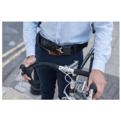 HipLok V1.5 Wearable Chain Lock Silver Sold Secure - Black - 8mmx90cm